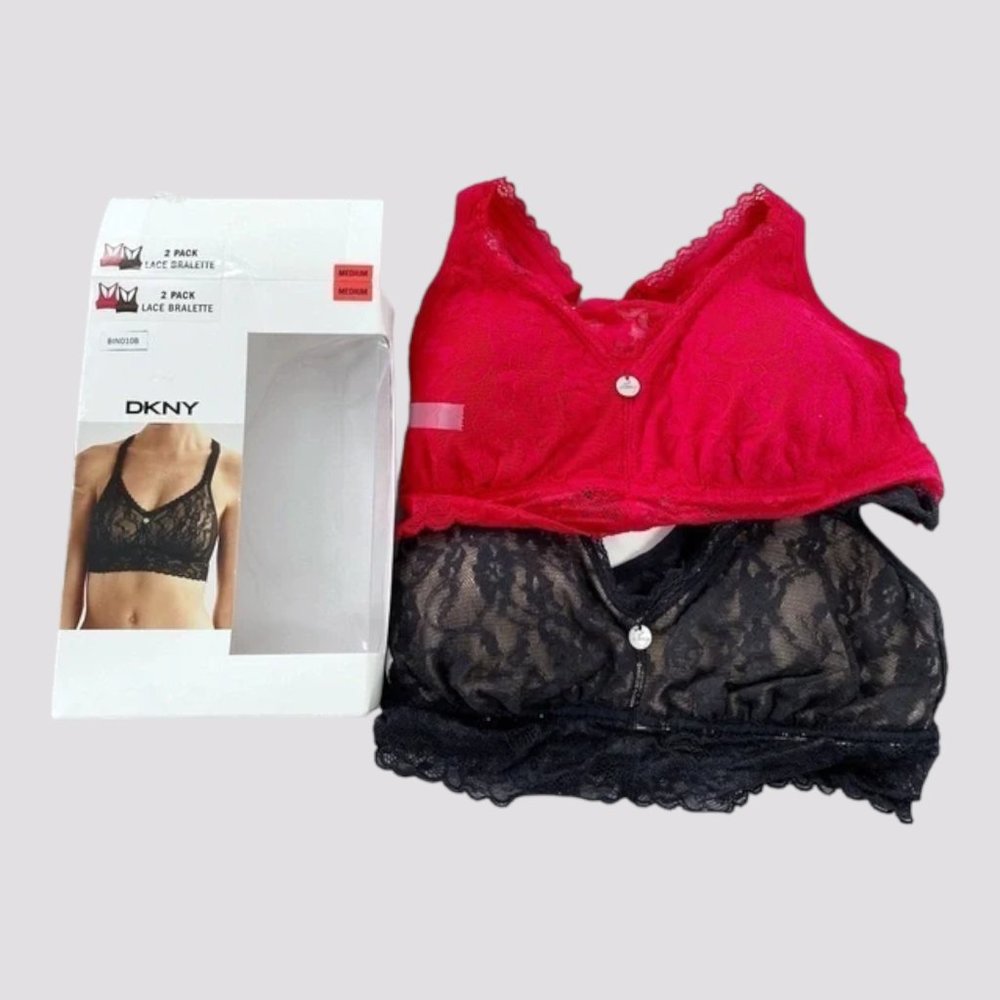 Dkny 2-PK lace Bralette-Size M